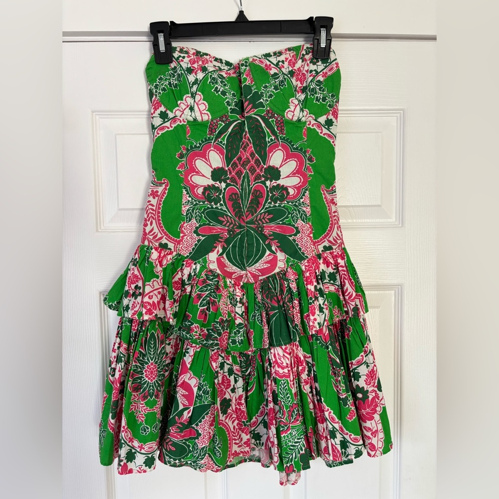 Love The Label Floral Green and Pink Women's Dress